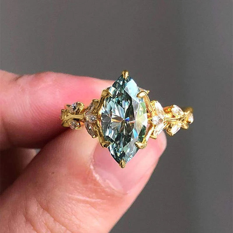 Marquise Cut Zirconia Gemstone Rings