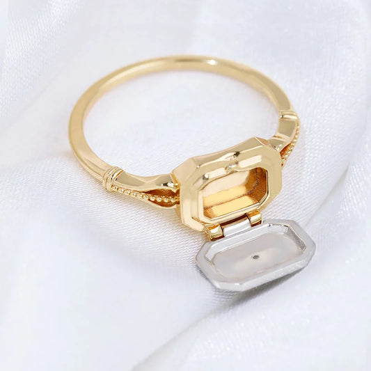 Vintage Locket 925 Sterling Silver Ring