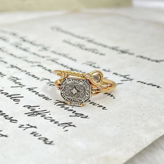 Vintage Locket 925 Sterling Silver Ring