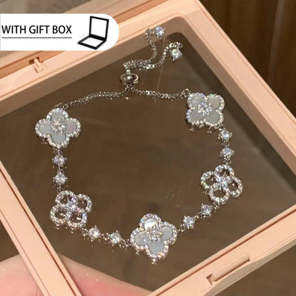 Four-Leaf Clover Flower Stainless Steel Bracelets