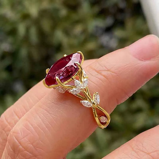 Marquise Cut Zirconia Gemstone Rings