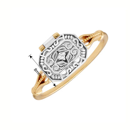 Vintage Locket 925 Sterling Silver Ring
