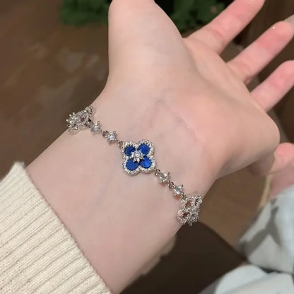 Four-Leaf Clover Flower Stainless Steel Bracelets