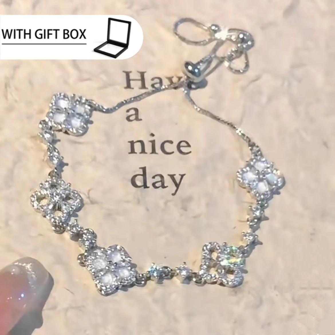 Four-Leaf Clover Flower Stainless Steel Bracelets