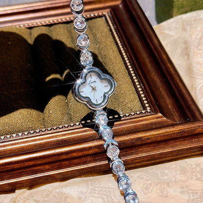 Four-Leaf Clover Flower Face Quartz Watch