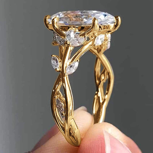 Marquise Cut Zirconia Gemstone Rings