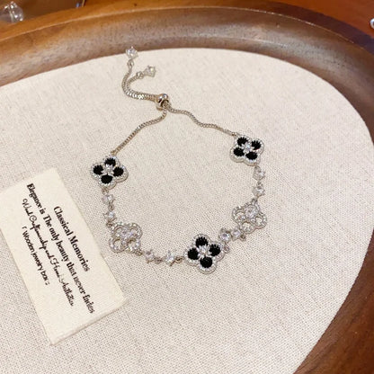 Four-Leaf Clover Flower Stainless Steel Bracelets